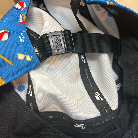 NIKE SB BEACH BATH 5 PANEL HAT CAMP CAP BLUE/YELLOW/WHITE SKATEBOARDING - Picture 4 of 7